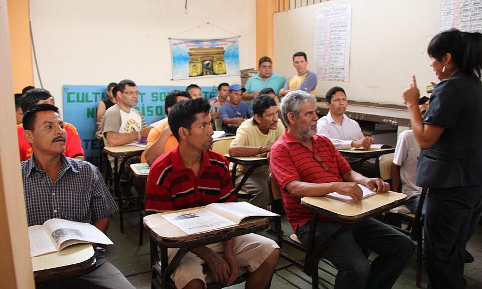 Con 450 internos estudiantes y 17 profesores, se iniciaron las clases en el penal Miguel Castro Castro. (Difusión)