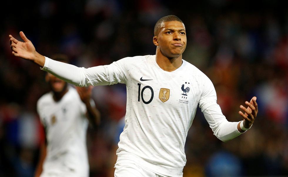 Mbappé salvó a Francia de perder en un amistoso contra Islandia. (Reuters)