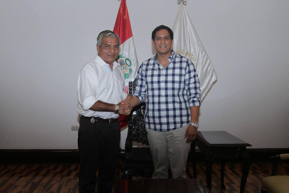 El alcalde de Trujillo, Elidio Espinoza, y el gobernador de La Libertad, Luis Valdez.