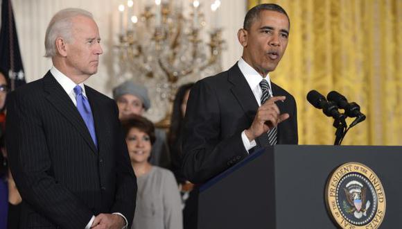 Barack Obama dio un discurso junto a su vicepresidente, Joe Biden. (EFE)