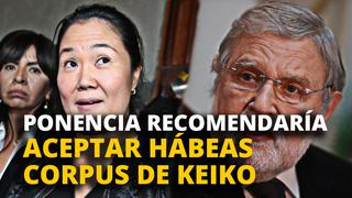 Ponencia de Ernesto Blume recomendaría aceptar el hábeas corpus de Keiko Fujimori