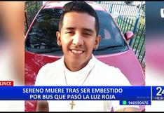 Lince: sereno murió tras ser embestido por bus que se pasó la luz roja en Av. Arenales