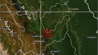 Sismo de 4,0 magnitud se registró este lunes en Huánuco