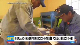 Peruanos habrían perdido el interés por las elecciones presidenciales, según expertos