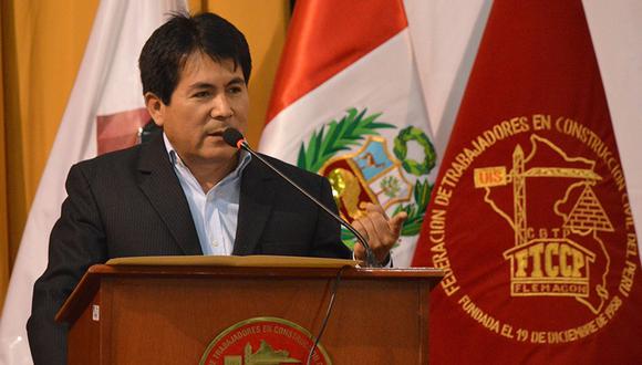 Luis Villanueva, presidente de la CGTP.