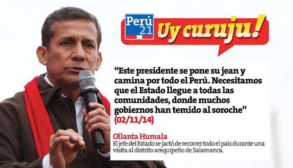 Humala se jacta de recorrer todo el país.  (Perú21)