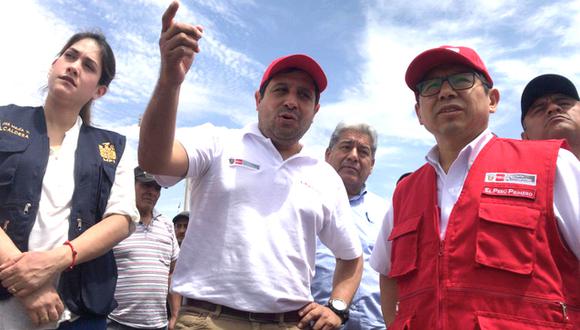Edmer Trujillo llegó hasta Ica y Arequipa para inspeccionar los avances en carreteras. (MTC)