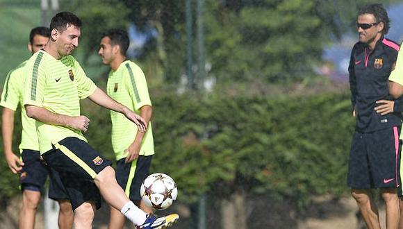 Luis Enrique no le cree a Lionel Messi y casi le abre expediente. (AFP)