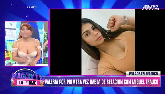 Valeria Roggero niega tener una relación sentimental con Miguel Trauco. (Foto: Captura Magaly TV: La Firme)