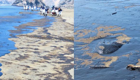 Crudo ha cubierto mar y suelo en las playas del distrito de Santa Rosa. (Foto: Municipalidad de Santa Rosa)