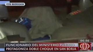 San Borja: Funcionario del Ministerio Público causó accidente vehicular