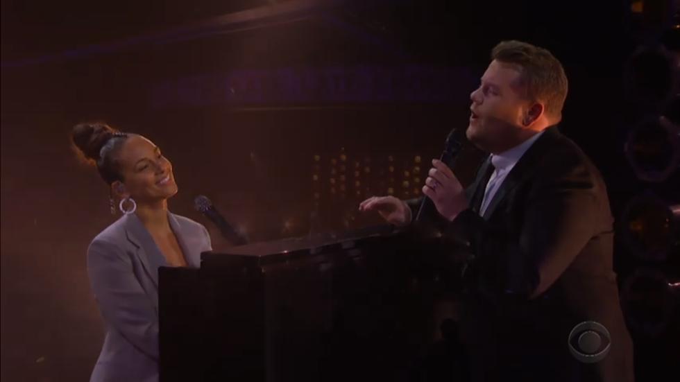 Grammy: Alicia Keys y James Corden parodian la nominada canción “Shallow” de "A Star is Born" (Foto: Captura de pantalla)