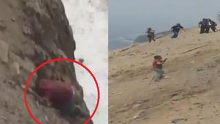 Así fue como el sobreviviente se aferró a las rocas en el accidente de Pasamayo [VIDEOS]