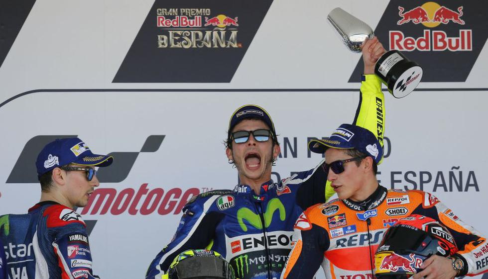 MotoGP: Valentino Rossi logró el triunfo en el Gran Premio de España. (EFE)