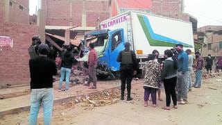 Lambayeque: Una persona fallece tras choque de camión contra una vivienda en Chiclayo