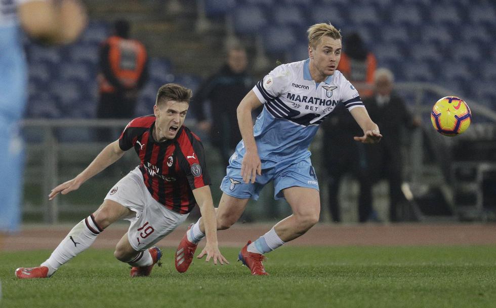 AC Milan igualó 0-0 ante Lazio en la ida de las semifinales de la Copa Italia. (AP)