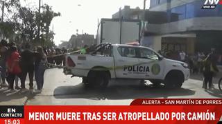 San Martín de Porres: niño de 4 años murió atropellado por camión en la Av. José Granda