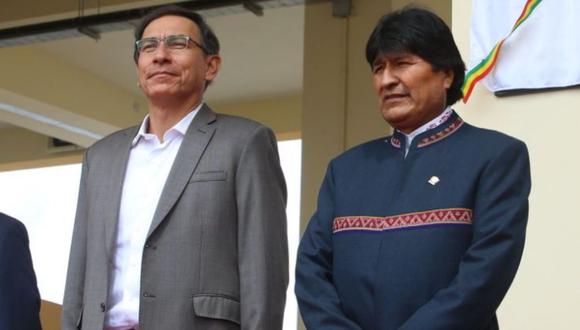 Evo Morales y Martín Vizcarra sostendrán encuentro presidencial este lunes 3 en Bolivia. (USI)