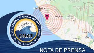 Marina de Guerra precisó que sismo de magnitud 5.8 que remeció Ica no genera tsunami