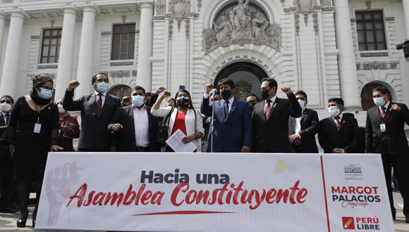 Bancada de Perú Libre quiere una asamblea constituyente. (Foto: César Campos / @photp.gec)