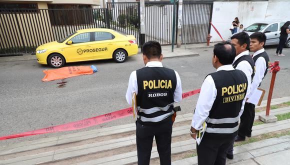 Asesinan a cambista en Surco. (Foto Eduardo Cavero / GEC)