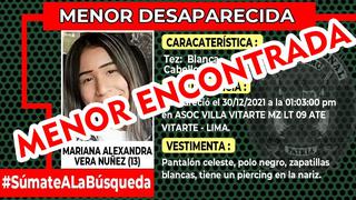 Menor de 13 años que fue reportada como desaparecida el año pasado en Ate fue encontrada en Chile