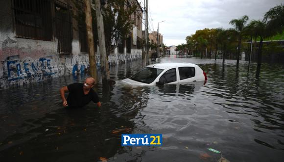 Un muerto tras las fuertes tormentas en Buenos Aires. (Foto: AFP)