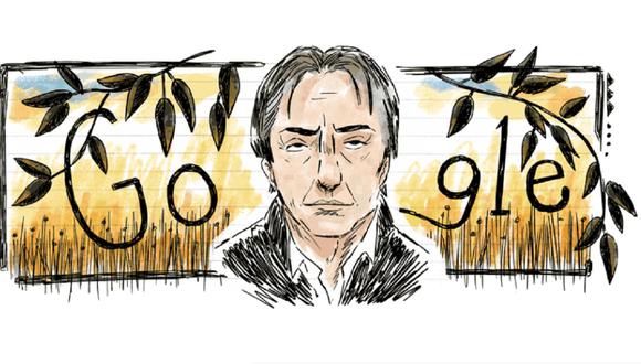 Doodle rinde homenaje  a Alan Rickman. (Foto: Google)