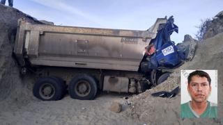 Chofer de camión muere al caer a zanja de 4 metros de profundidad en Lambayeque