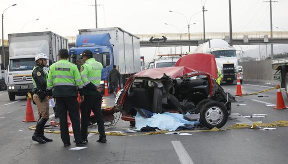 Los Olivos: accidente de tránsito deja una persona muerta. Foto: César Bueno/GEC