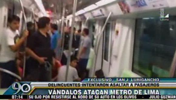Metro de Lima: Más de 20 delincuentes intenta robar en una estación en San Juan de Lurigancho