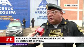VES: Policía halla autopartes robadas en supuesta concesionaria de ‘Aceros Arequipa’