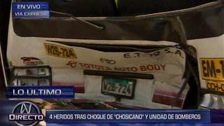 ‘El Chosicano’: Accidente entre camión de bomberos y cúster dejó 10 heridos