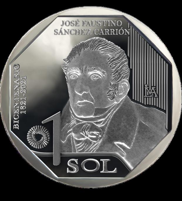 New S/1 coin by José Faustino Sánchez Carrión.