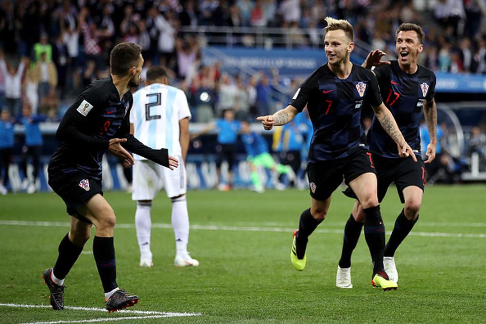 Croacia lidera el grupo D del Mundial tras superar a Nigeria y Argentina, mientras que, Argentina e Islandia registran un punto en la clasificación a falta del duelo entre Nigeria e Islandia por la segunda jornada del grupo D de Rusia 2018. (GETTY IMAGES)