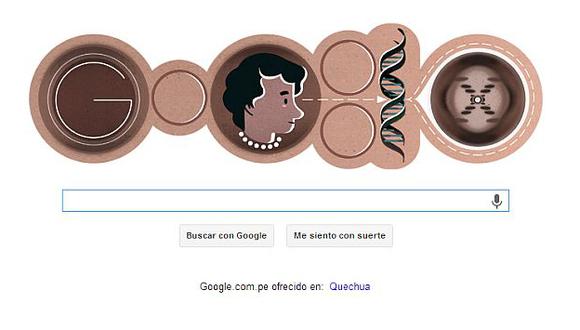 Google celebra la figura de Rosalind Franklin.