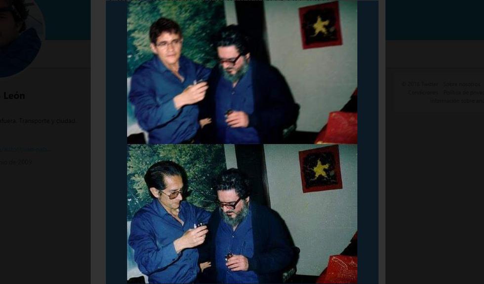 Twitter: Circula foto falsa que vincula a José Domingo Pérez con Abimael Guzmán. (Twitter/@mal_menor)