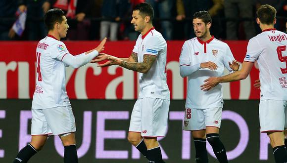 Sevilla venció 2-1 al Leicester por los octavos de final de la Champions League. (Foto: AFP)