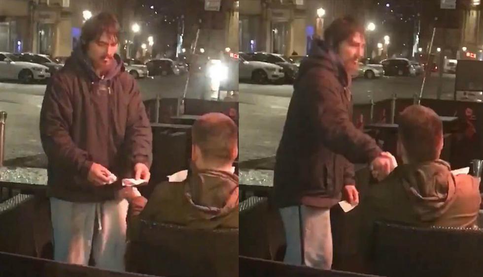 Un indigente recibió una tarjeta bancaria cuando pedía limosna en un bar de la ciudad de Newcastle, Inglaterra. (Facebook / Jack Fada)