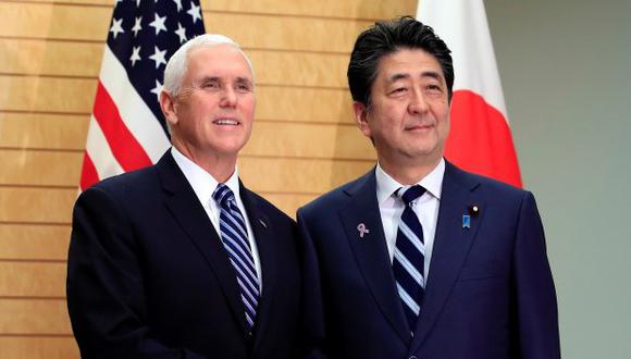 El líder japonés y el número dos de la Casa Blanca lanzaron este mensaje tras la reunión en Tokio, primera parada de la gira por Asia y Oceanía emprendida por Pence. (Foto: EFE)