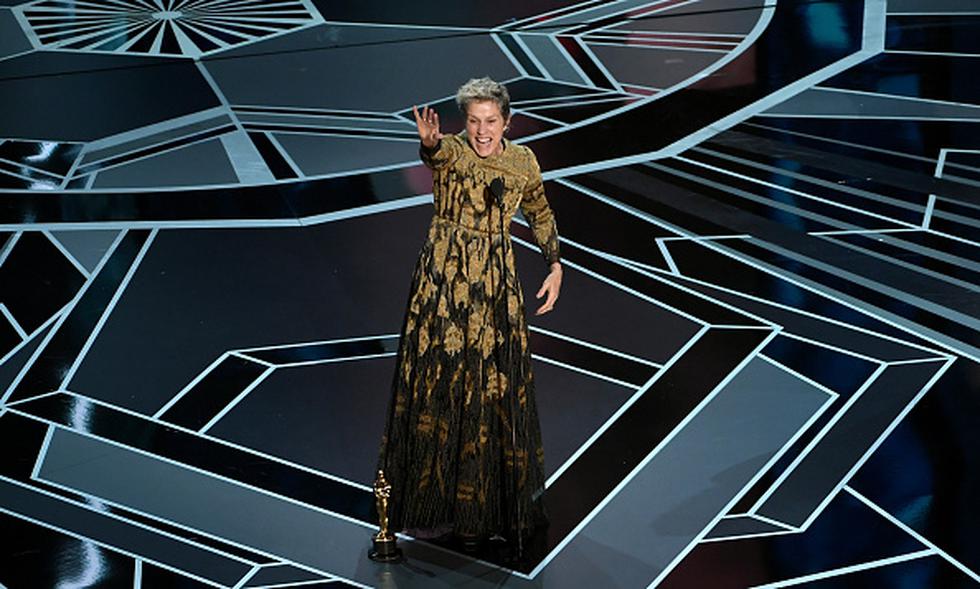 Frances McDormand se llevó el Oscar a la mejor actriz por ‘Tres anuncios en las afueras’ (Getty)