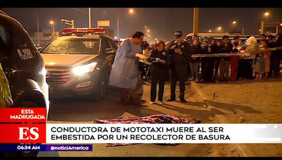 La víctima mortal de este aparatoso accidente fue identificada como Liliana Cucche Rojas, de 25 años. (Foto: Captura América Noticias)