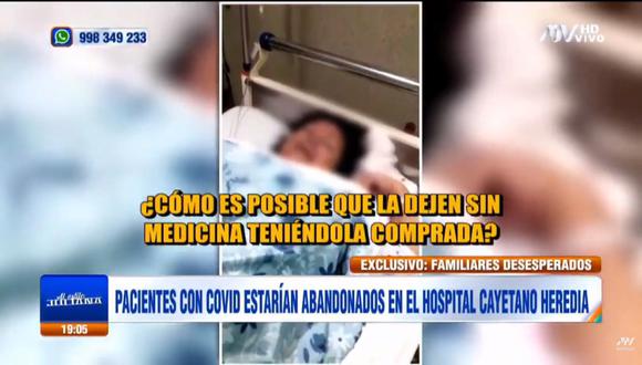 Video muestra lamentable situación de pacientes en hospital Cayetano Heredia. (Foto: Captura de pantalla)