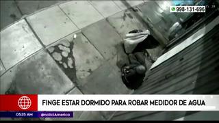 Ladrón finge estar dormido para robar medidor de agua en el Cercado de Lima