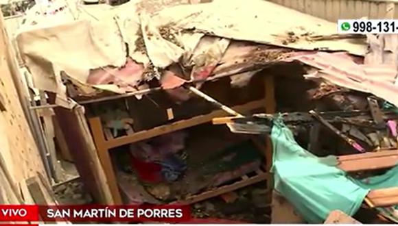 Destruyen casa en San Martín de Porres. (Foto: captura TV)