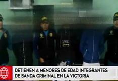 Cayó banda juvenil que asaltaba a pasajeros de taxis en La Victoria [VIDEO]