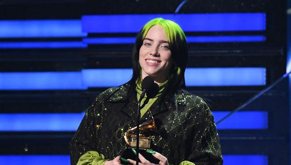 Billie Eilish hace historia en los Grammy 2020 (Photo by Robyn Beck / AFP)