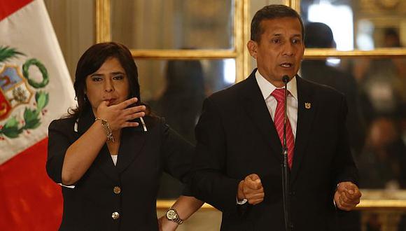 Ollanta Humala defendió labor de Ana Jara, a puertas de ser censurada por el Congreso. (César Fajardo)
