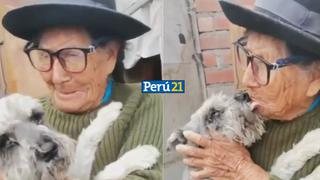 ¡Imposible no llorar! Abuelita de 103 años encontró a su perrito ‘Raylu’ y así fue su emotivo reencuentro [VIDEO]