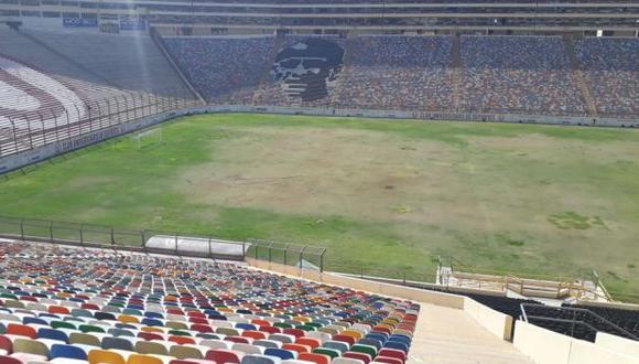 Así luce el campo del Estadio Monumental de Universitario de Deportes. (Foto: Difusión)